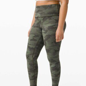 Lululemon Align Pant 28" Heritage 365 Camo Green Twill Multi, Size 2